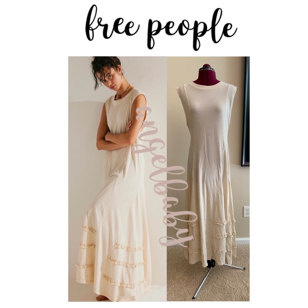 Free People Arya Midi Dress in Parchment!
